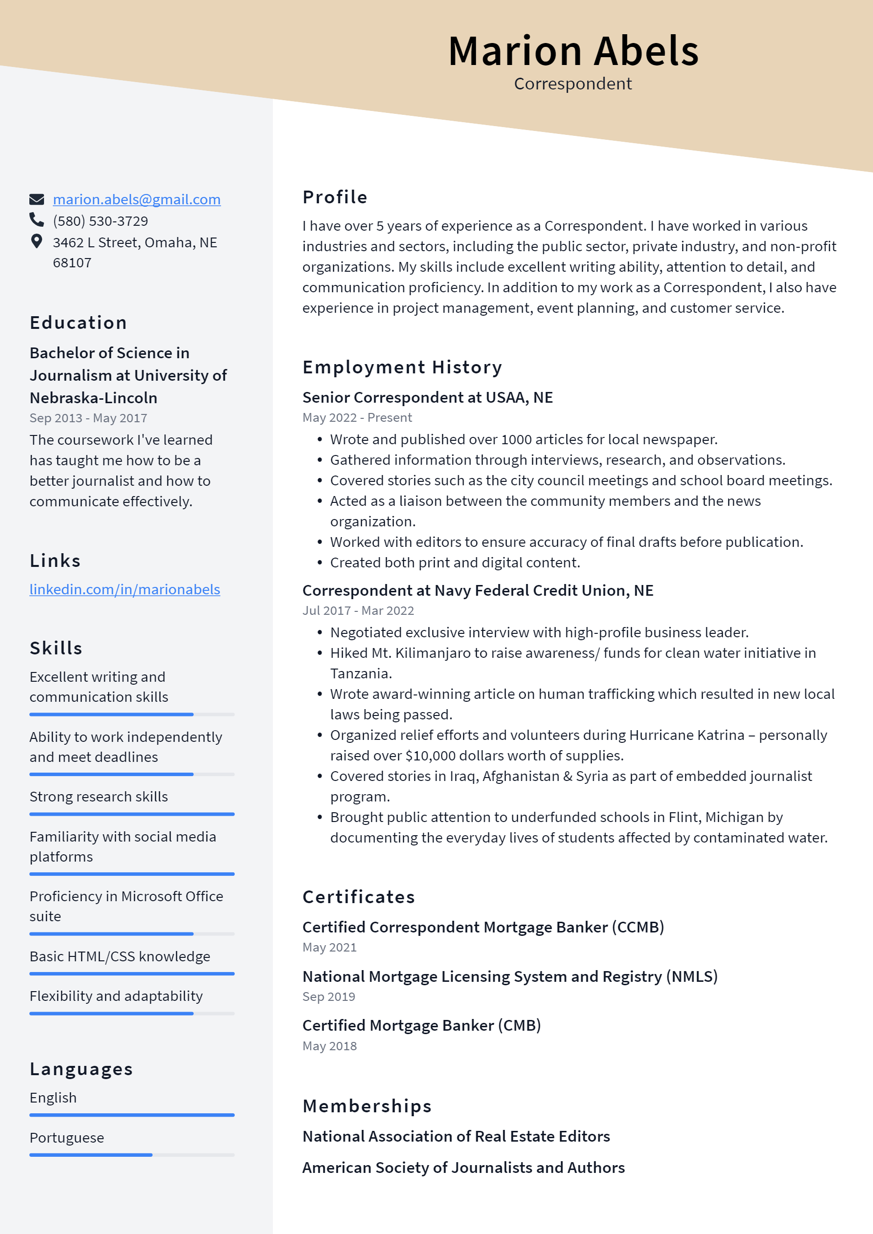 Journalist Resume Example and Writing Guide - ResumeLawyer