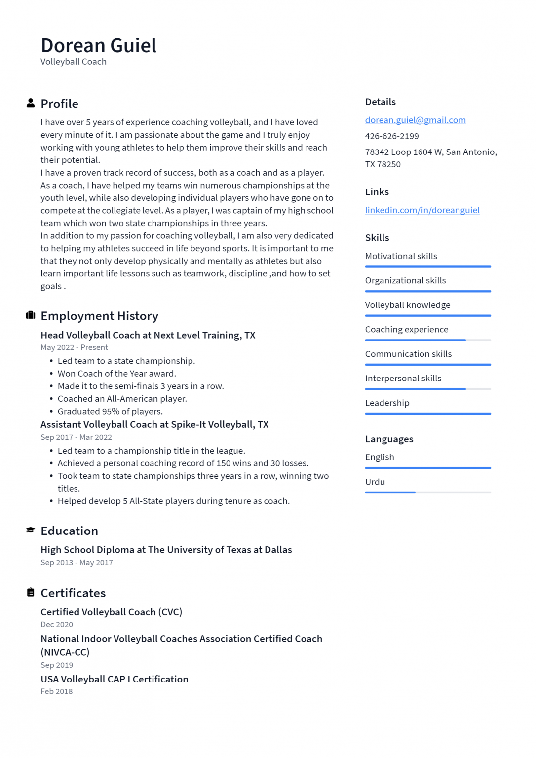 Volleyball Coach Resume Example - Volleyball Coach Resume Example 1 1086x1536 